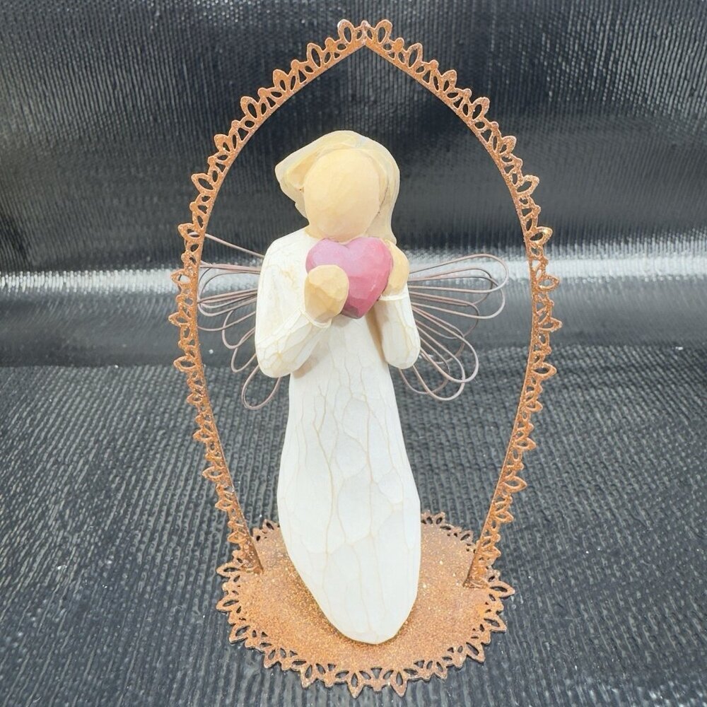 Willow Tree Angel Of The Heart Demdaco Resin Figurine With Metal Frame Figure